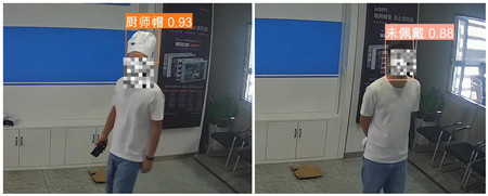 AI視頻聯(lián)網(wǎng)報(bào)警系統(tǒng) 廚師帽識(shí)別報(bào)警 安全帽佩戴識(shí)別報(bào)警 口罩識(shí)別報(bào)警 手機(jī)使用識(shí)別報(bào)警