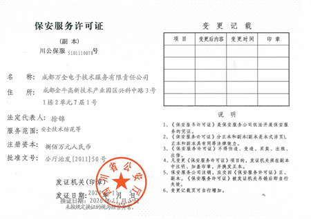 保安服務許可證